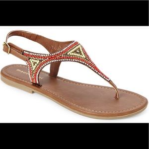 Madden Girl Brown Bright Riddle Flat Sandals